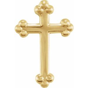 14K Yellow 14x9 mm Cross Lapel Pin