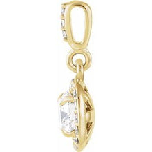 Load image into Gallery viewer, 14K Yellow 1/2 CTW Diamond Halo-Style Pendant
