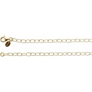 24K Yellow Vermeil 3.5 mm Knurled Cable 24" Chain