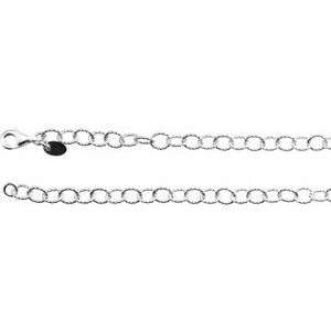 Sterling Silver 4.45 mm Knurled Cable 24