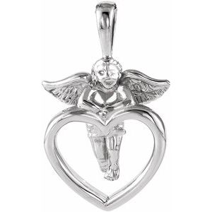Cherub & Heart Pendant