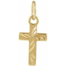 Load image into Gallery viewer, 14K Yellow 10x6 mm Youth Cross Pendant

