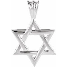 Load image into Gallery viewer, Sterling Silver 17x15.25 mm Star of David Pendant
