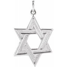 Load image into Gallery viewer, Sterling Silver Star of David Pendant
