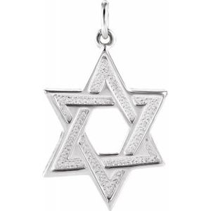 Sterling Silver Star of David Pendant