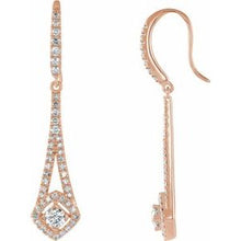Load image into Gallery viewer, 14K White 3/4 CTW Diamond Chandelier Earrings
