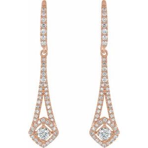 14K White 3/4 CTW Diamond Chandelier Earrings