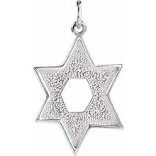 Load image into Gallery viewer, Sterling Silver Star of David Pendant
