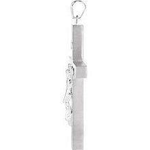 Load image into Gallery viewer, Sterling Silver 58x38 mm Hollow Crucifix Pendant
