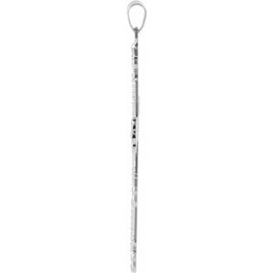 Sterling Silver 44x31.5 mm Cross Pendant