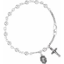 Load image into Gallery viewer, Silver Ball Rosary Bracelet
