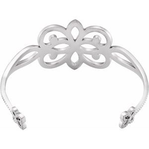 Sterling Silver Granulated Cuff Bracelet