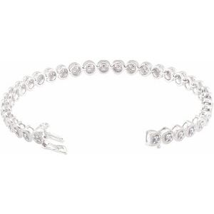 14K White 1 CTW Diamond 7" Bracelet