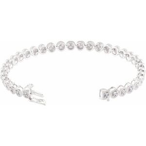 14K White Bracelet Link