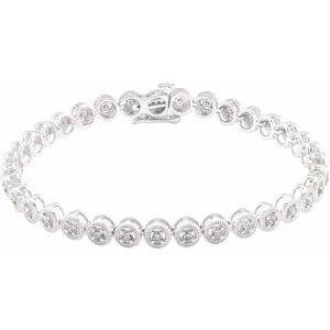 14K White Bracelet Link