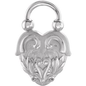 Sterling Silver Vintage-Inspired Heart Pendant