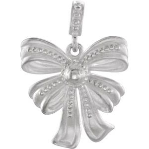 Sterling Silver Bow Design Pendant