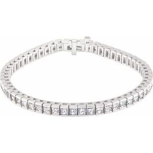 Bracelet en or blanc 18 carats 9 1/3 CTW Diamond Line 7,25 "