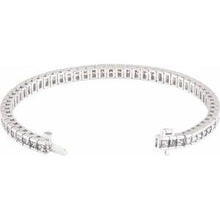 Load image into Gallery viewer, 18K White 9 1/3 CTW Diamond Line 7.25&quot; Bracelet
