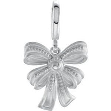 Charger l&#39;image dans la galerie, Sterling Silver Vintage-Style Bow Charm
