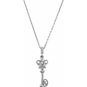 Sterling Silver Vintage-Style Key 18