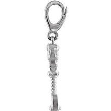 Load image into Gallery viewer, Sterling Silver Vintage-Style Key Charm
