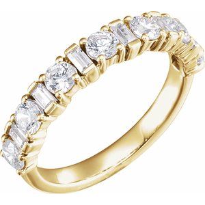 14K Jaune 1 1/8 CTW Diamond Anniversary Band
