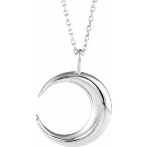 Crescent Moon Necklace or Pendant  