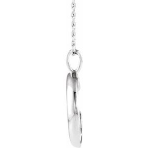 Sterling Silver Crescent Moon 16-18" Necklace