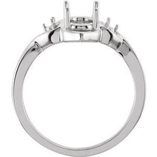 Load image into Gallery viewer, Continuum Sterling Silver 7x5 mm Oval Accented Ring Mounting
