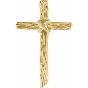 Woodgrain Cross Pendant