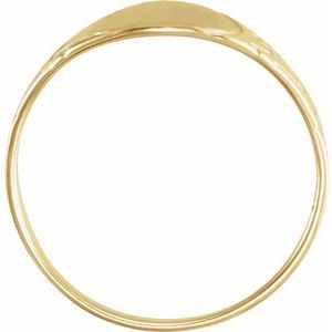 14K Yellow 6 mm Round Youth Signet Ring