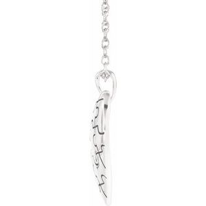 Sterling Silver A Piece of My Heart 18" Necklace