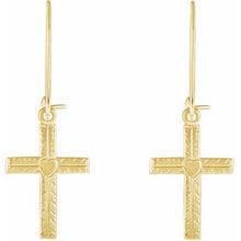 Load image into Gallery viewer, Cross &amp; Heart Earrings

