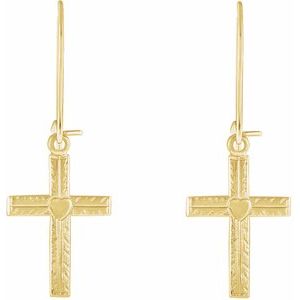 Cross & Heart Earrings