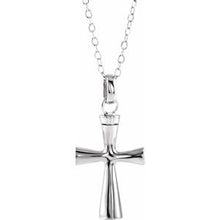 Charger l&#39;image dans la galerie, Sterling Silver Cross Ash Holder 18&quot; Necklace
