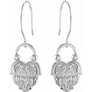 Vintage-Style Heart Earrings