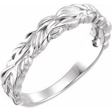 Load image into Gallery viewer, Sterling Silver Stackable Leaf Ring
