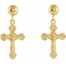 Load image into Gallery viewer, Crucifix &amp; Ball Earrings
