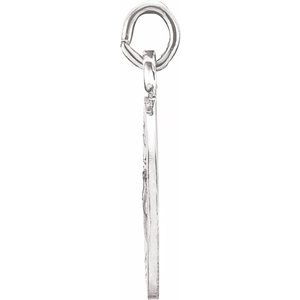 Sterling Silver 18 mm Round Immaculate Conception Medal