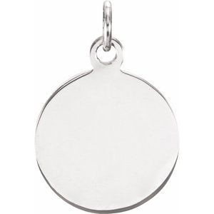 Sterling Silver 18 mm Round Immaculate Conception Medal