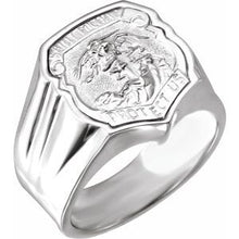 Charger l'image dans la galerie, Sterling Silver St. Michael Badge Ring
