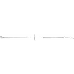 Sideways Cross Solitaire Bracelet  