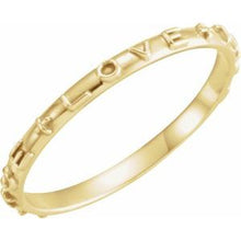 Load image into Gallery viewer, 10K Yellow True Love Chastity Ring Size 8
