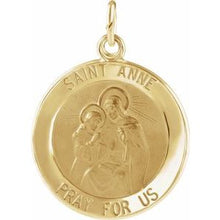 Load image into Gallery viewer, 14K Yellow 12 mm St. Anne Medal
