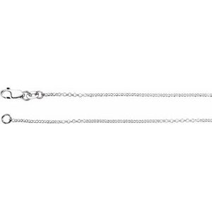 Sterling Silver 1.3 mm Rolo 24" Chain