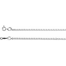 Load image into Gallery viewer, Rhodium-Plated Sterling Silver 2.1 mm Cable 24&quot; Chain
