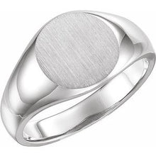 Charger l'image dans la galerie, Sterling Silver 13 mm Round Signet Ring

