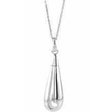 Charger l&#39;image dans la galerie, Sterling Silver Tear of Love Ash Holder 18&quot; Necklace
