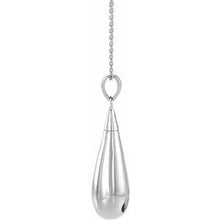Charger l&#39;image dans la galerie, Sterling Silver Tear of Love Ash Holder 18&quot; Necklace

